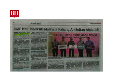 UMP Kini Universiti Malaysia Pahang Al-Sultan Abdullah - UMPSA-IR